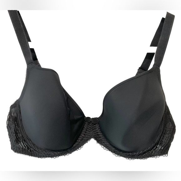 Wacoal La Femme Underwire T-Shirt Bra 38D Black  853117 - Picture 2 of 5